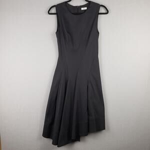Marcs Size 6 Sleeveless Pleat Sheath‎ Dress Black A-Line Midi LBD Cocktail Party